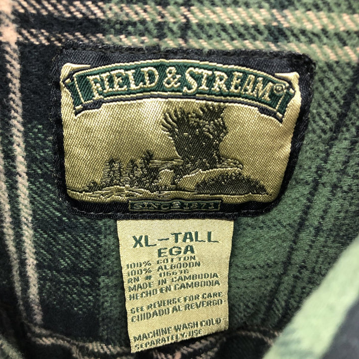 FIELD and STREAM Long Sleeve Heavy Flannel Check Shirt Men's XL /eaa499733