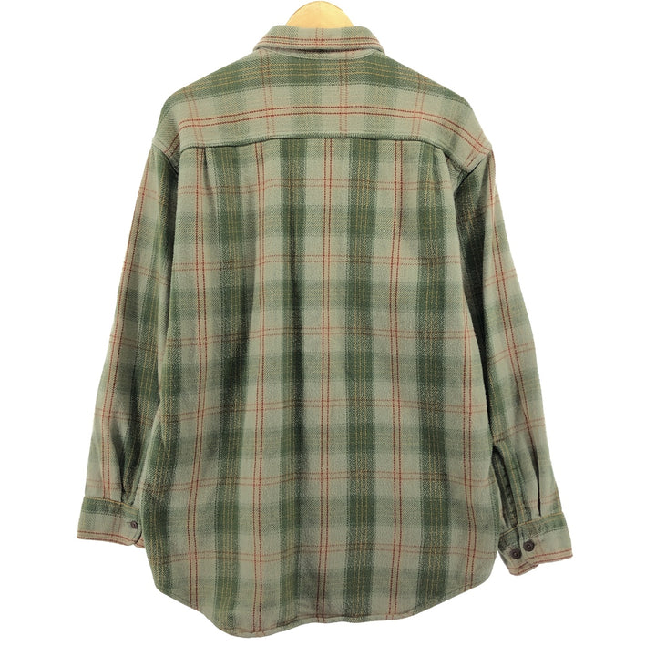 90s~00'S St. John's Bay Long Sleeve Heavy Flannel Check Shirt Men's L Size Vintage /eaa499739