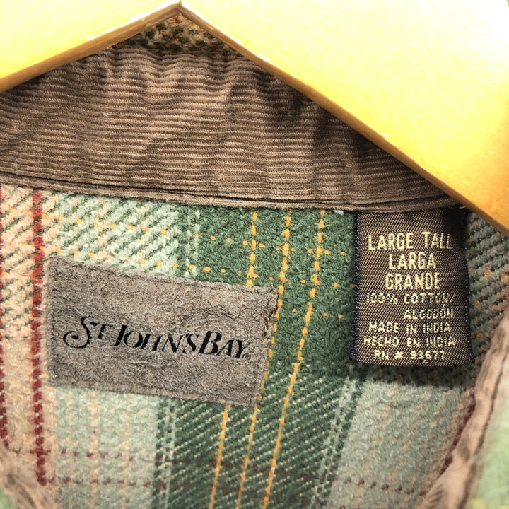 90s~00'S St. John's Bay Long Sleeve Heavy Flannel Check Shirt Men's L Size Vintage /eaa499739