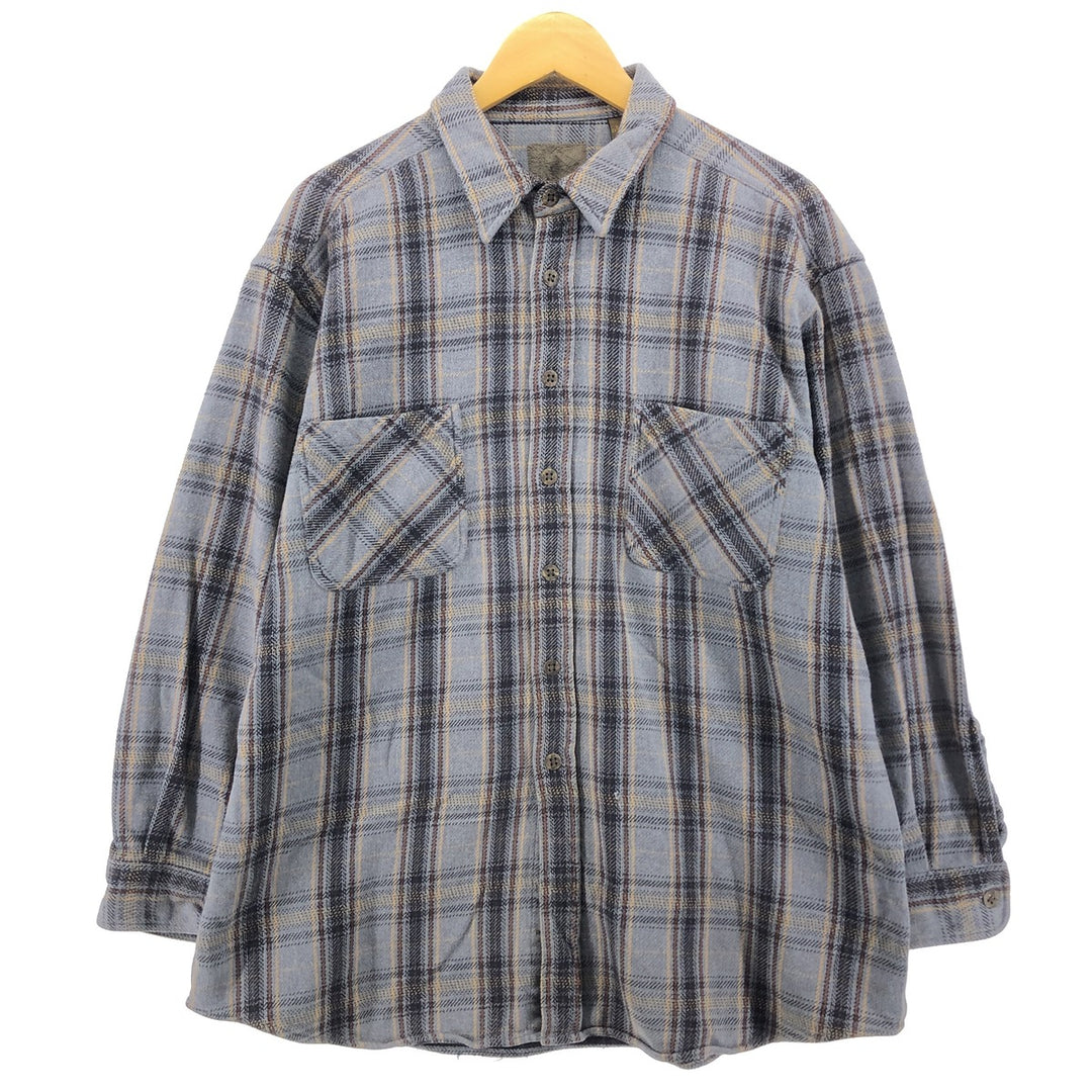 Long sleeve heavy flannel check shirt Men's XL equivalent /eaa499741