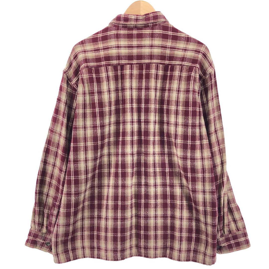 ST.JOHN'S BAY Long Sleeve Heavy Flannel Check Shirt Men's XL /eaa499744