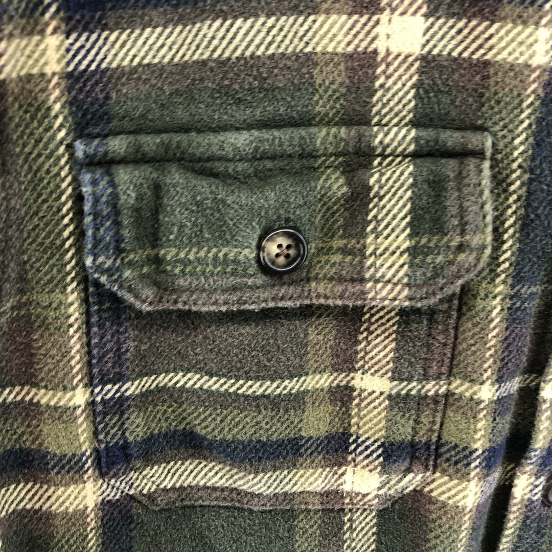 00'S ORVIS Long Sleeve Heavy Flannel Check Shirt Men's M /eaa499745