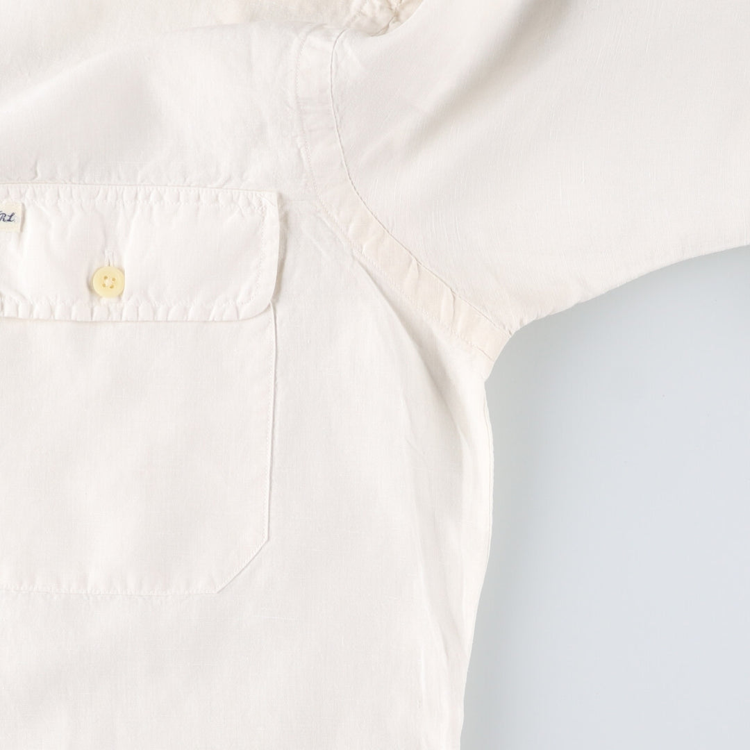 Ralph Lauren POLO by Ralph Lauren long-sleeved linen shirt, men's size M linen ivory Vintage Second Hand