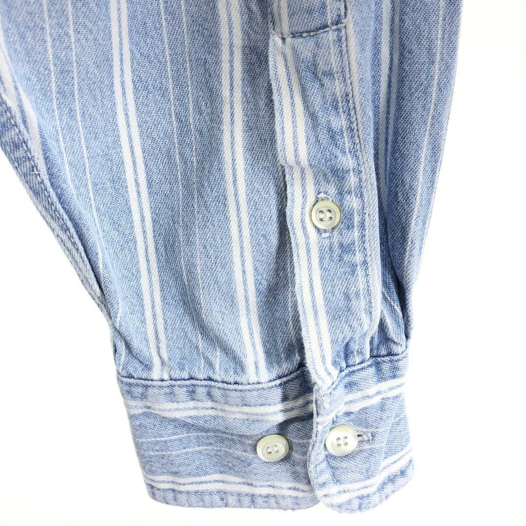 90'S GAP Old Gap Long Sleeve Button Down Striped Shirt Men's L Size Vintage /eaa499814