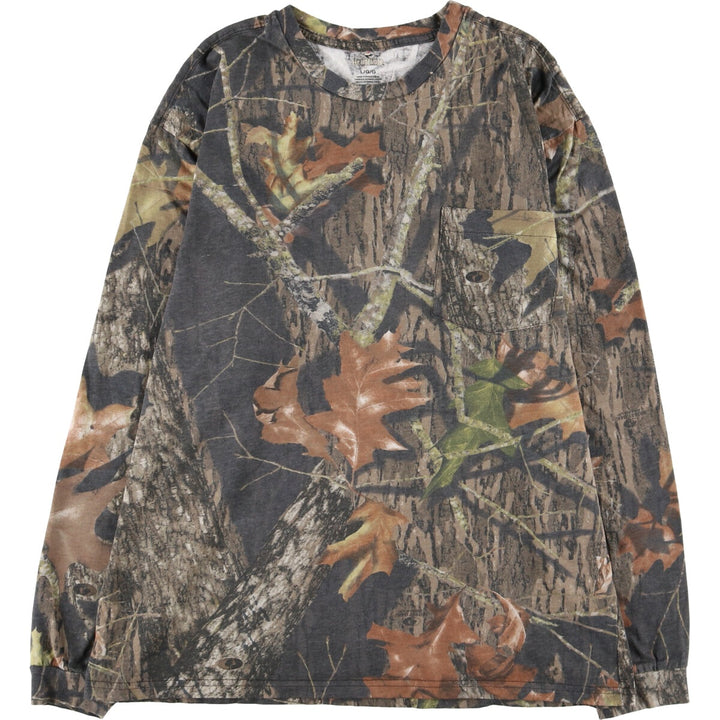 REDHEAD Real Tree Camo Long T-Shirt, Men's L Size, Crew Neck (Crew Neck) /eaa499899