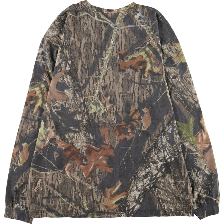 REDHEAD Real Tree Camo Long T-Shirt, Men's L Size, Crew Neck (Crew Neck) /eaa499899