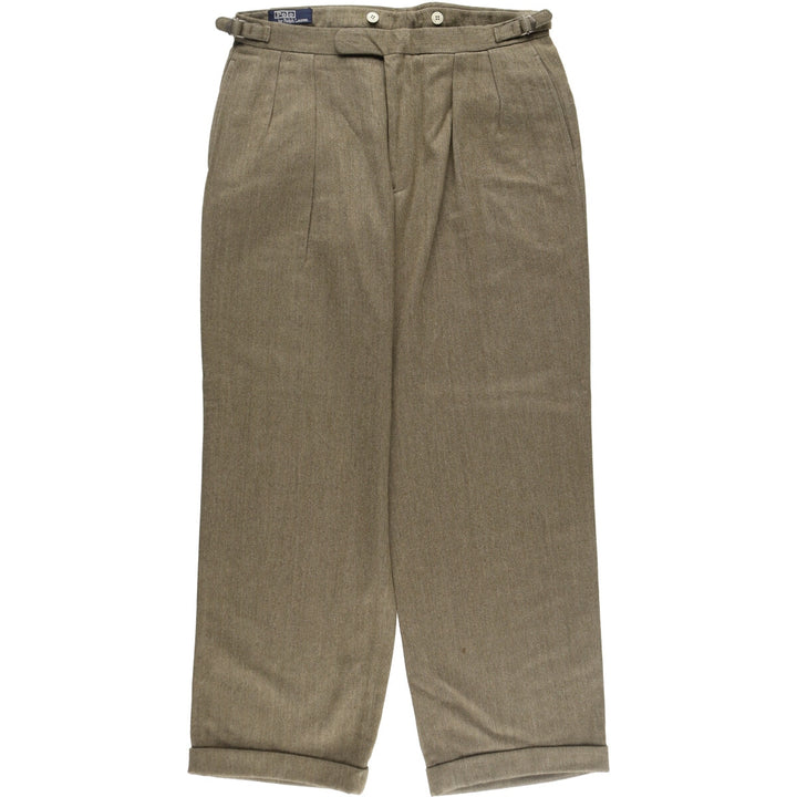 ~90'S POLO by Ralph Lauren Two-pleat slacks, wide pants, men's, w37 equivalent, vintage /eaa499909