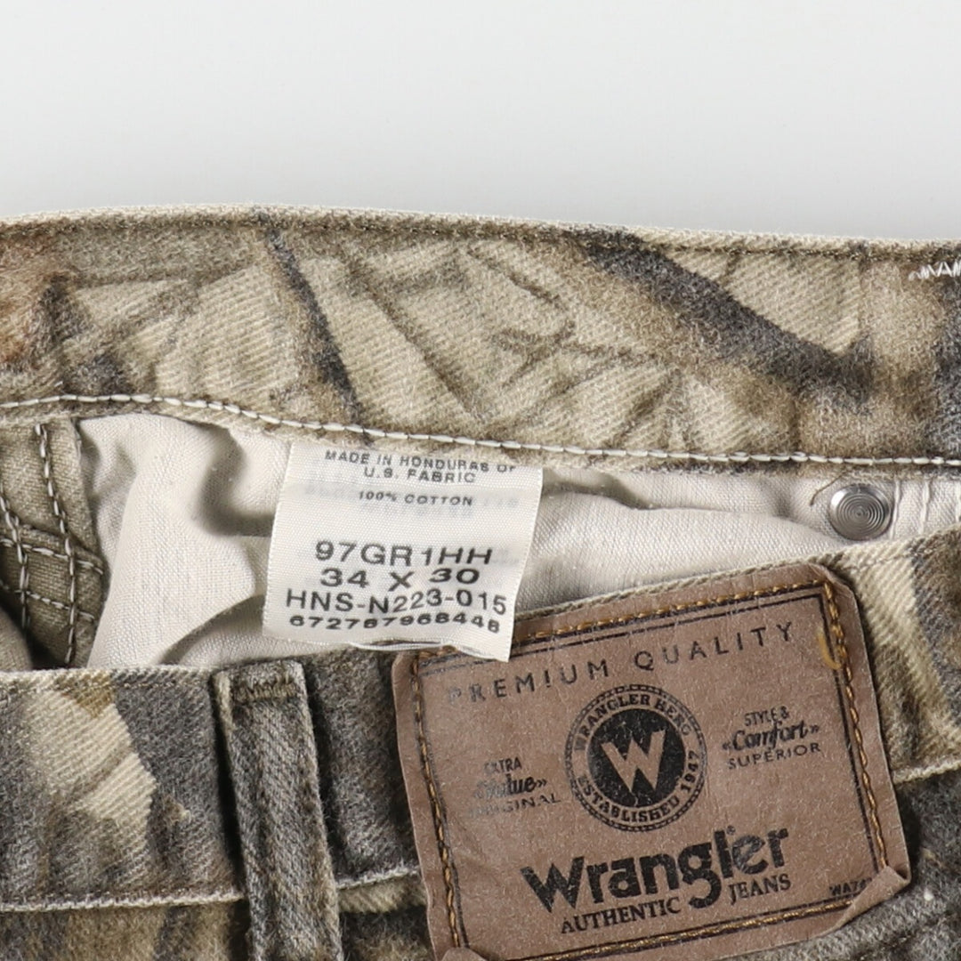 Wrangler Camouflage Pattern Real Tree Camo Double Knee Straight Denim Pants Men's W32 equivalent / eaa499958