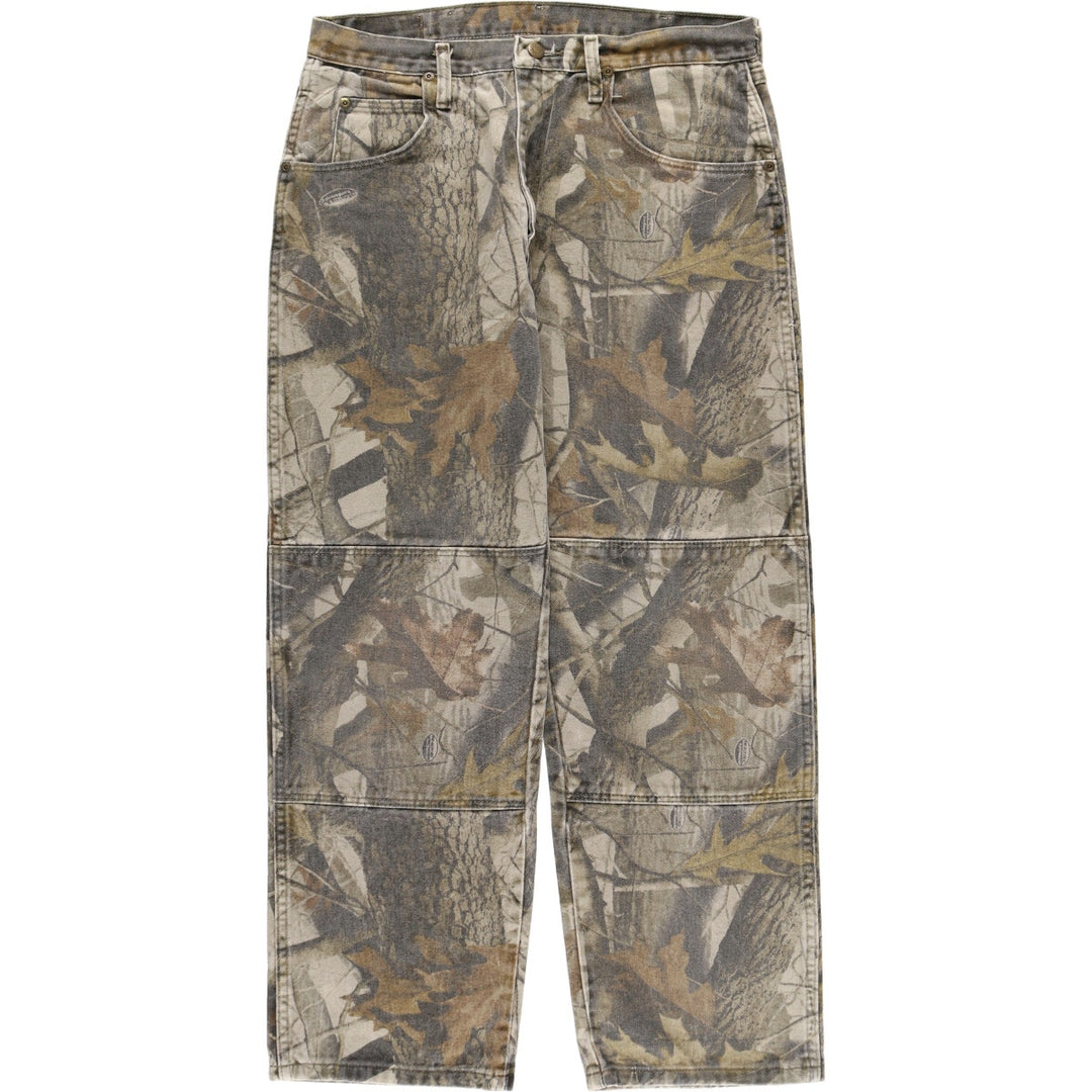 Wrangler Camouflage Pattern Real Tree Camo Double Knee Straight Denim Pants Men's W33 equivalent / eaa499959