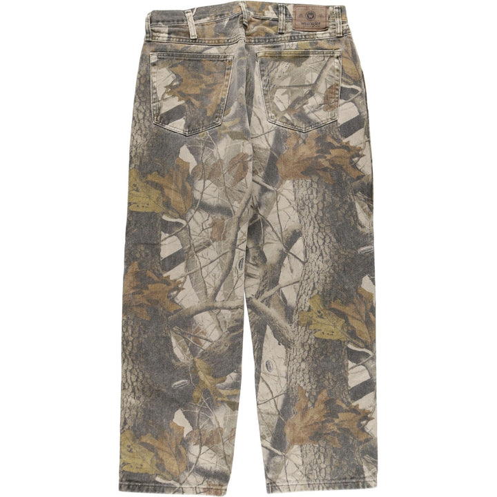 Wrangler Camouflage Pattern Real Tree Camo Double Knee Straight Denim Pants Men's W33 equivalent / eaa499959