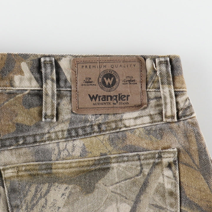 Wrangler Camouflage Pattern Real Tree Camo Double Knee Straight Denim Pants Men's W33 equivalent / eaa499959