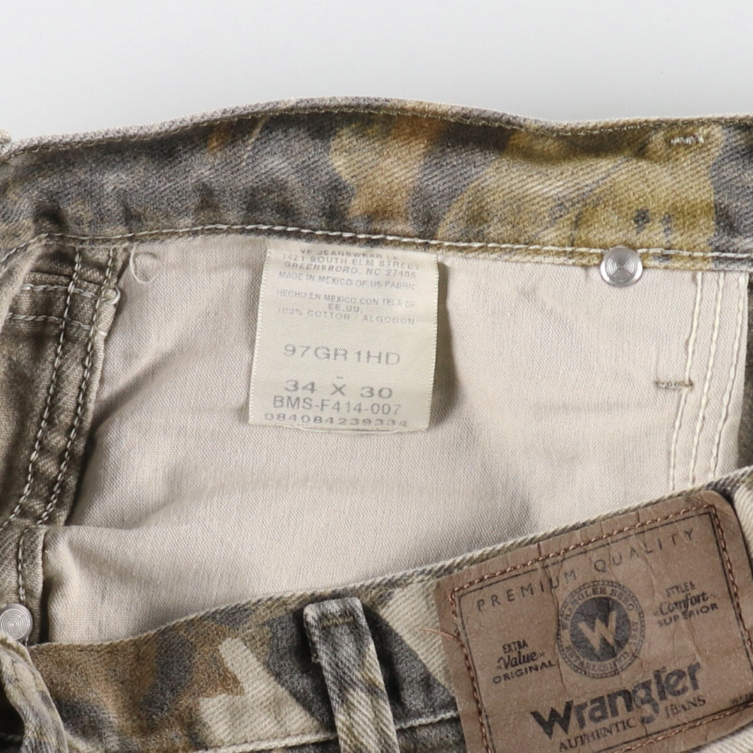 Wrangler Camouflage Pattern Real Tree Camo Double Knee Straight Denim Pants Men's W33 equivalent / eaa499959