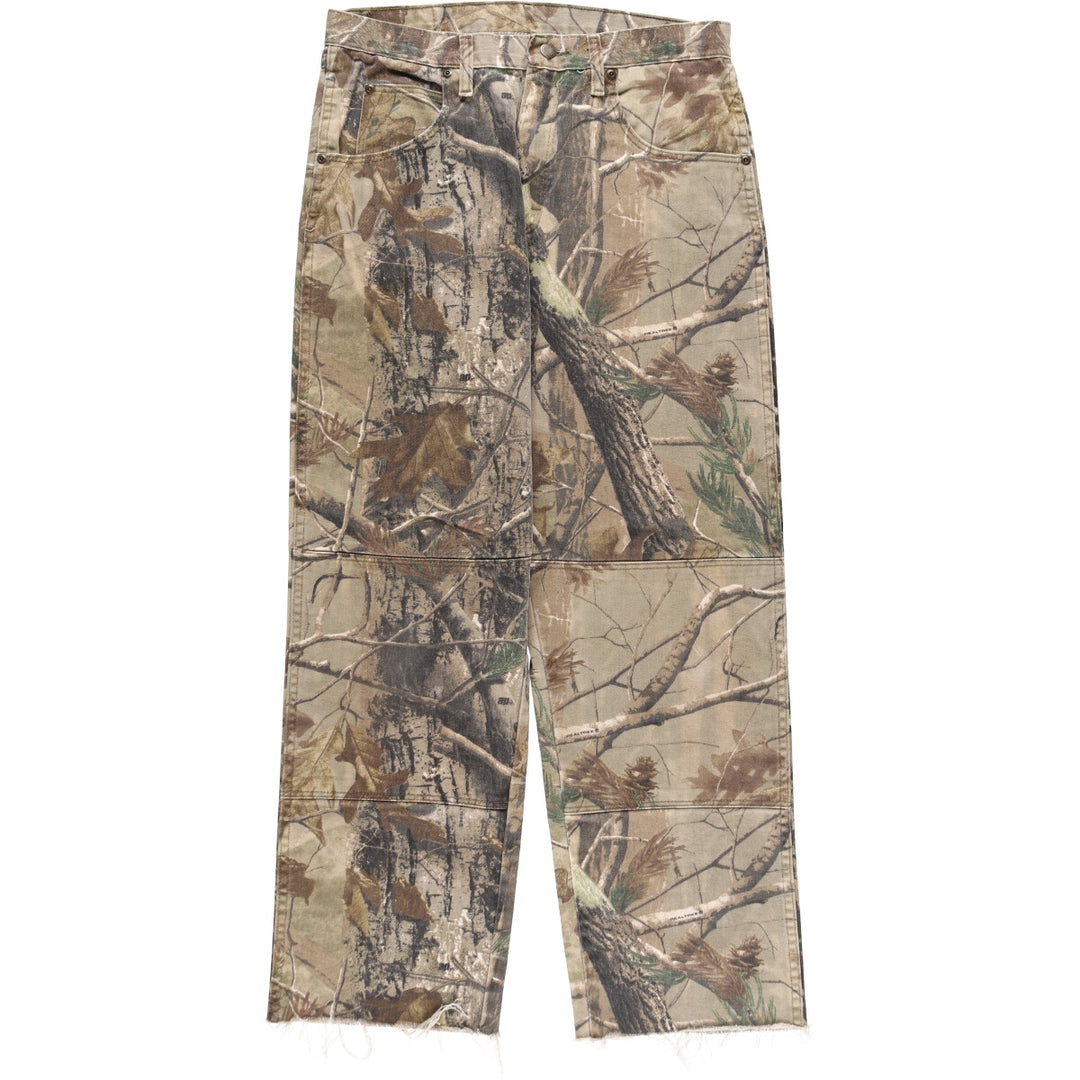 Wrangler Camouflage Pattern Real Tree Camo Double Knee Straight Denim Pants Men's W32 equivalent / eaa499960