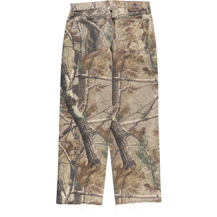 Wrangler Camouflage Pattern Real Tree Camo Double Knee Straight Denim Pants Men's W32 equivalent / eaa499960