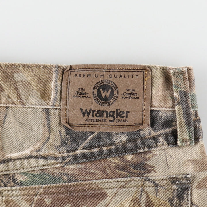 Wrangler Camouflage Pattern Real Tree Camo Double Knee Straight Denim Pants Men's W32 equivalent / eaa499960