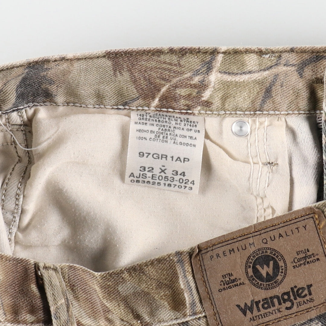 Wrangler Camouflage Pattern Real Tree Camo Double Knee Straight Denim Pants Men's W32 equivalent / eaa499960