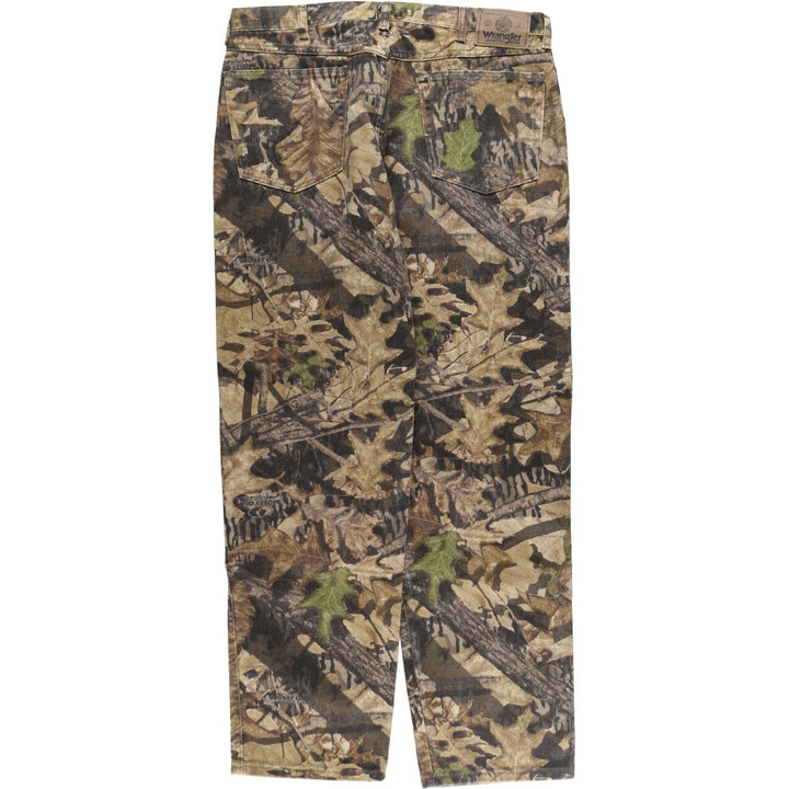 Wrangler Camouflage Pattern Real Tree Camo Double Knee Straight Denim Pants Men's W36 / eaa499961