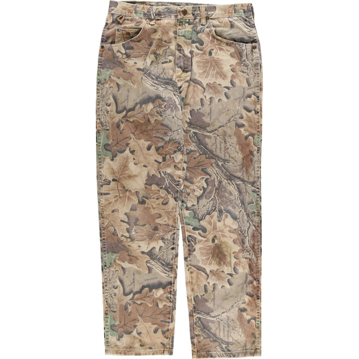 Wrangler Camouflage Pattern Real Tree Camo Cotton Pants Made in USA Men's W33 equivalent / eaa499968