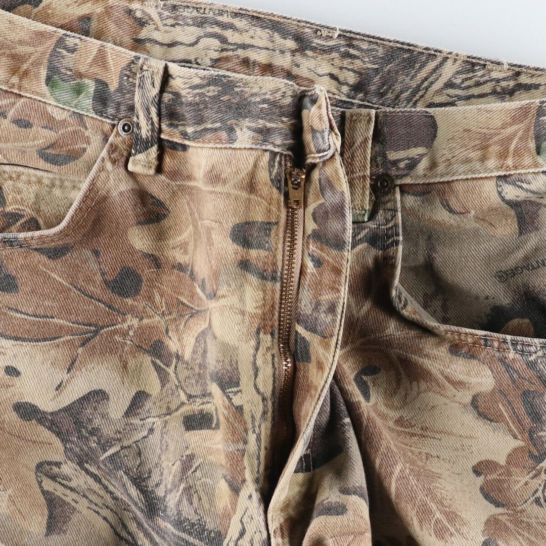 Wrangler Camouflage Pattern Real Tree Camo Cotton Pants Made in USA Men's W33 equivalent / eaa499968