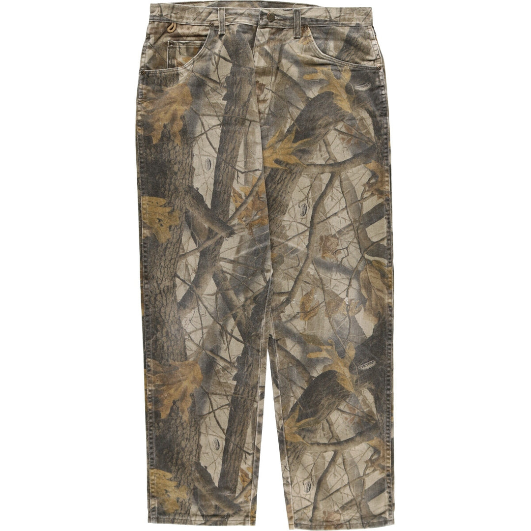 Wrangler RUGGED WEAR Camouflage Pattern Real Tree Camo Cotton Pants Made in USA Men's W35 equivalent /eaa499972