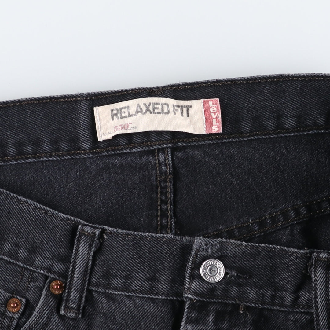 Levi's 550 Relaxed Fit Black Denim Tapered Denim Pants Men's W36 / eaa499981