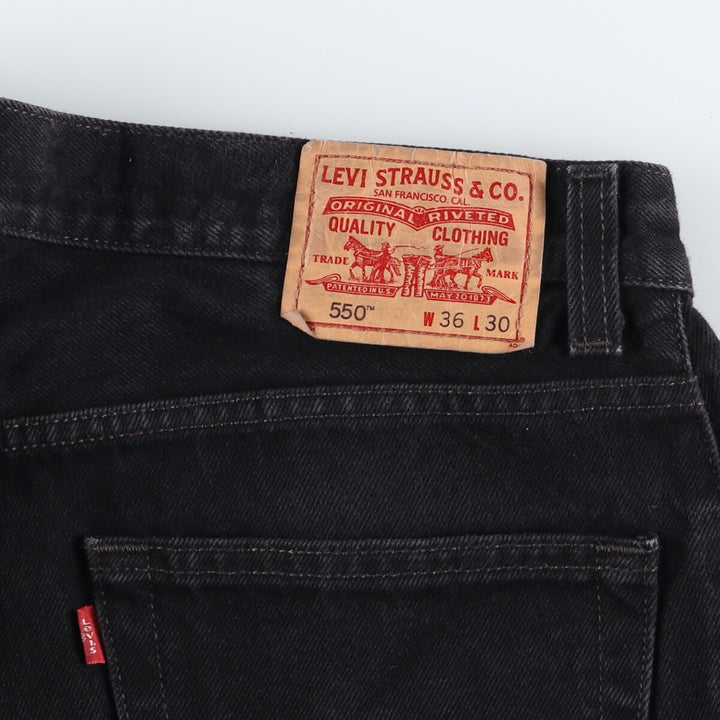 Levi's 550 Relaxed Fit Black Denim Tapered Denim Pants Men's W36 / eaa499983