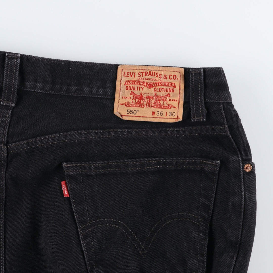 Levi's 550 Relaxed Fit Black Denim Tapered Denim Pants Men's W36 / eaa499983