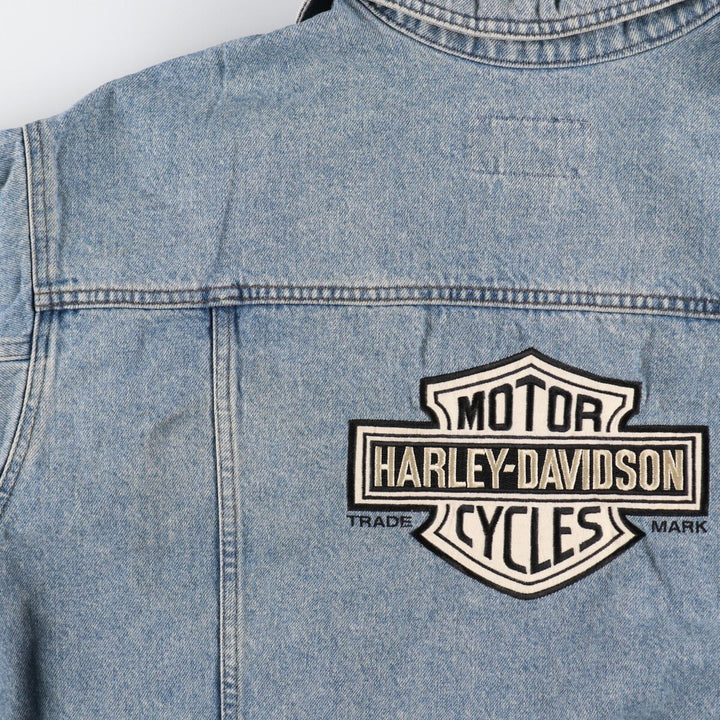 Harley-Davidson Back Logo Denim Jacket, Made in Canada, Men's XL Size /eaa500010