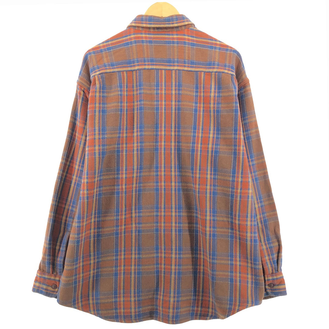 ST JOHN'S BAY Long Sleeve Flannel Check Shirt Men's XL Vintage /eaa500037