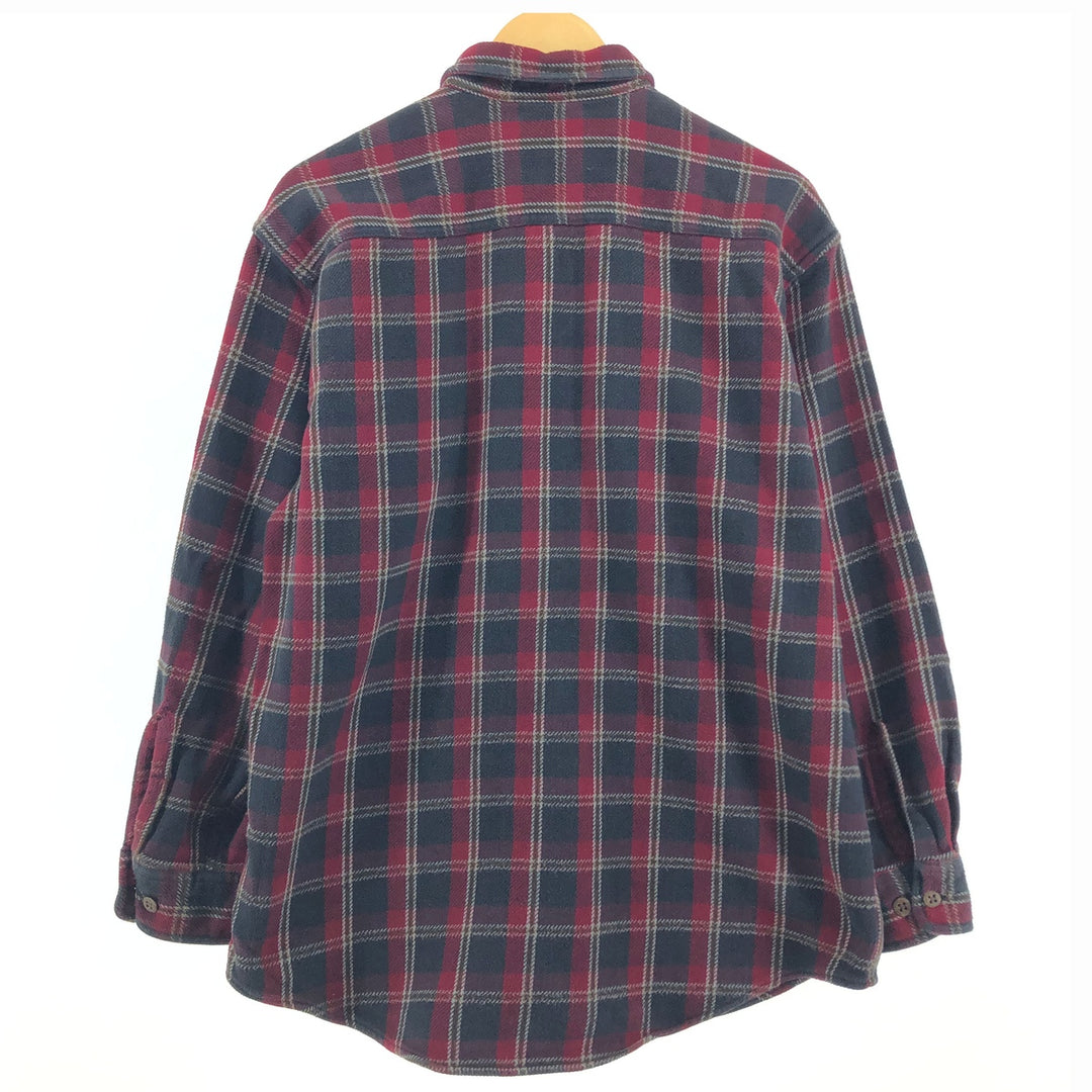 ST JOHN'S BAY Long Sleeve Flannel Check Shirt Men's Size L Vintage /eaa500039