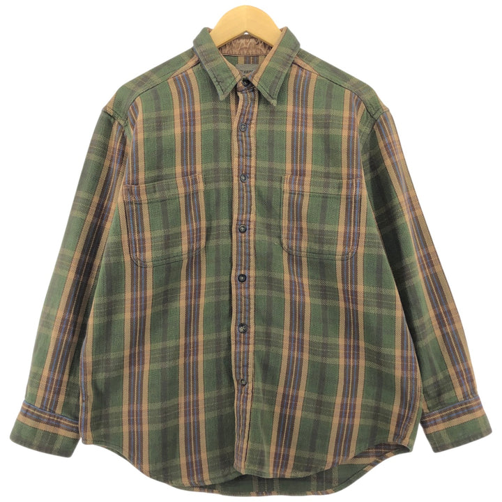 St. John's Bay Long Sleeve Heavy Flannel Check Shirt Men's Size L / eaa500041