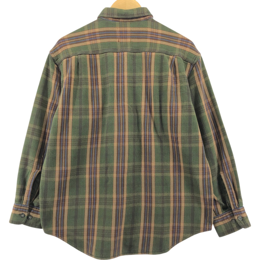 St. John's Bay Long Sleeve Heavy Flannel Check Shirt Men's Size L / eaa500041