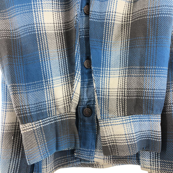 70'S Levi's Ombre Check Long Sleeve Heavy Flannel Check Shirt Box Shirt Made in USA Men's XL Vintage /eaa500053