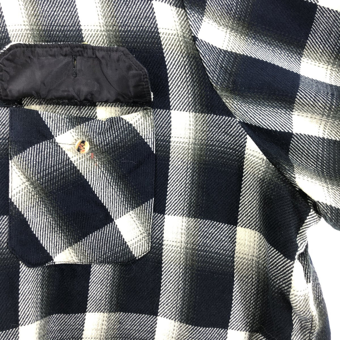90'S Woodland Ombre Check Long Sleeve Flannel Check Shirt Box Shirt Men's XL /eaa500054