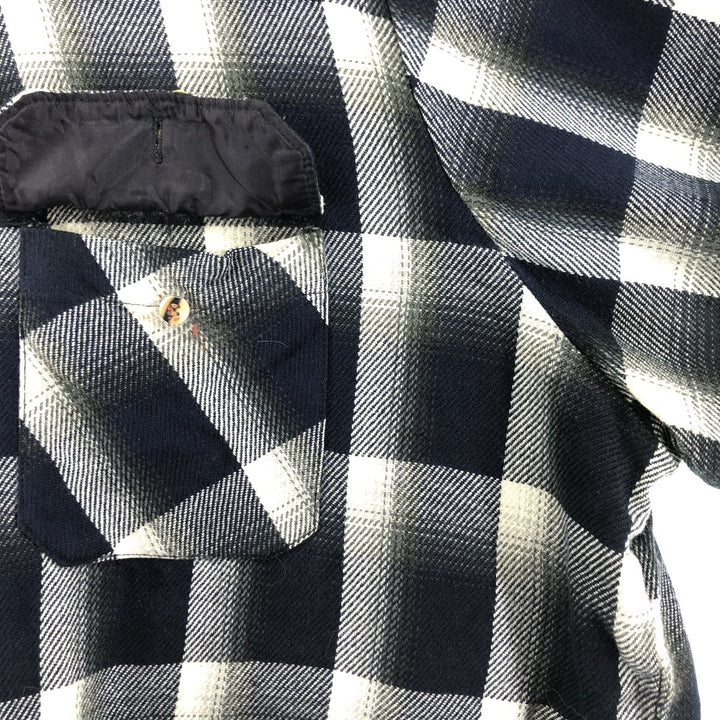 90'S Woodland Ombre Check Long Sleeve Flannel Check Shirt Box Shirt Men's XL /eaa500054