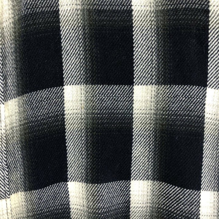 90'S Woodland Ombre Check Long Sleeve Flannel Check Shirt Box Shirt Men's XL /eaa500054