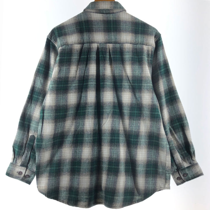 MOOSE CREEK Ombre Check Long Sleeve Heavy Flannel Check Shirt Men's L size /eaa500063