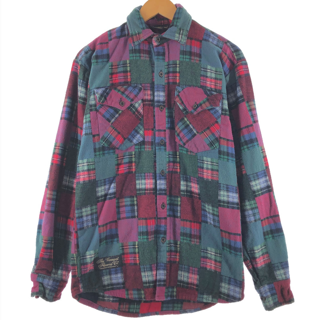 90'S The Vermont Flannel Co. Check Pattern Long Sleeve Heavy Flannel Check Shirt Made in USA Men's XS Vintage /eaa500065