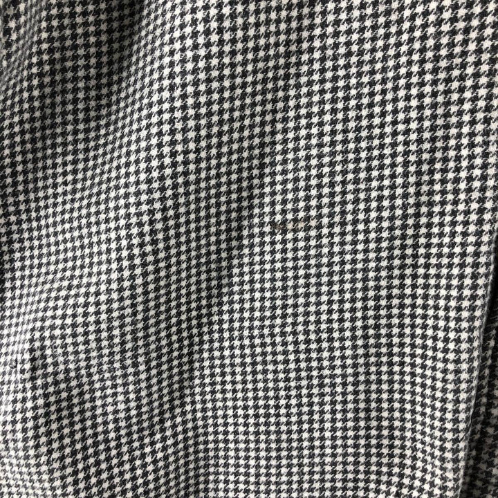 Ralph Lauren Houndstooth Pattern One Point Long Sleeve Button Down Heavy Flannel Check Shirt Men's XL / eaa500073