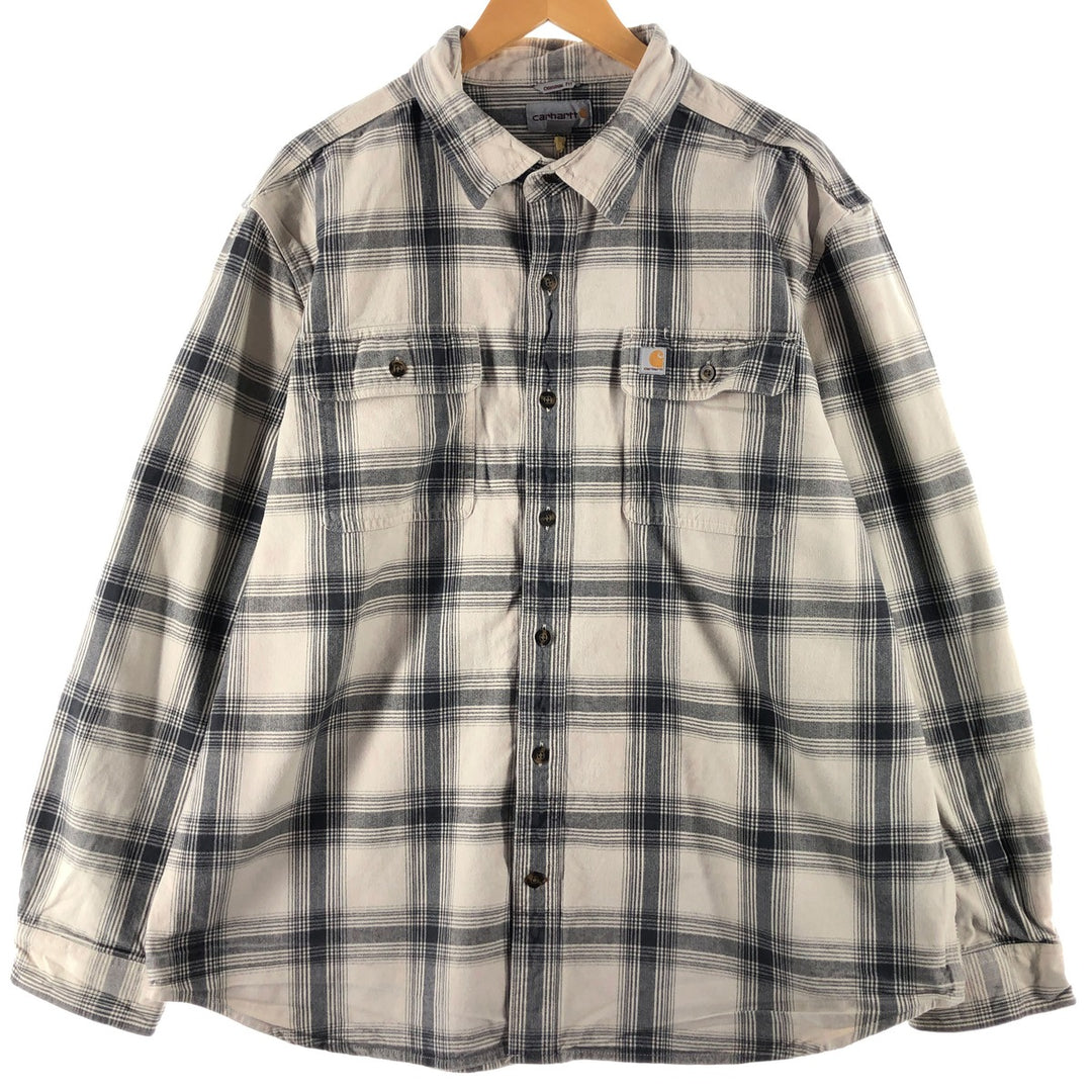 Carhartt Long Sleeve Heavy Flannel Check Shirt Men's XL / eaa500075