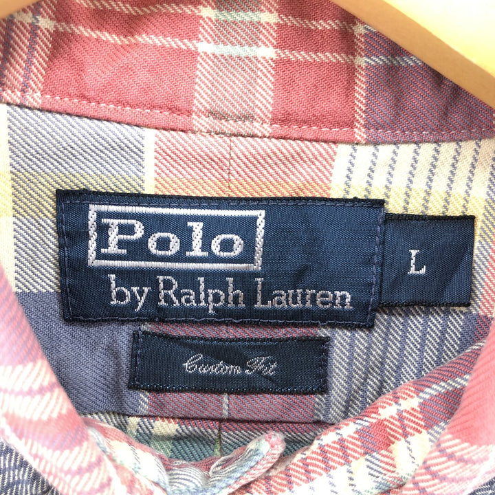 Ralph Lauren POLO by Ralph Lauren CUSTOM FIT long sleeve button down check shirt men's size L / eaa500076