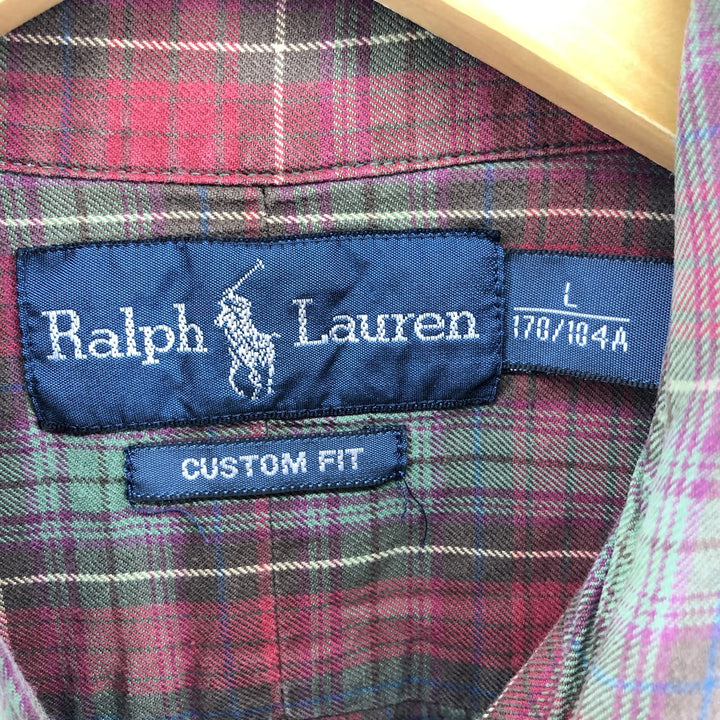 90'S Polo Ralph Lauren long sleeve button down check shirt L Vintage /eaa500077