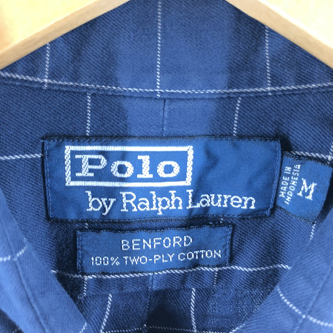 90'S Polo Ralph Lauren Check Pattern Long Sleeve Button-Down Check Shirt Vintage /eaa500078