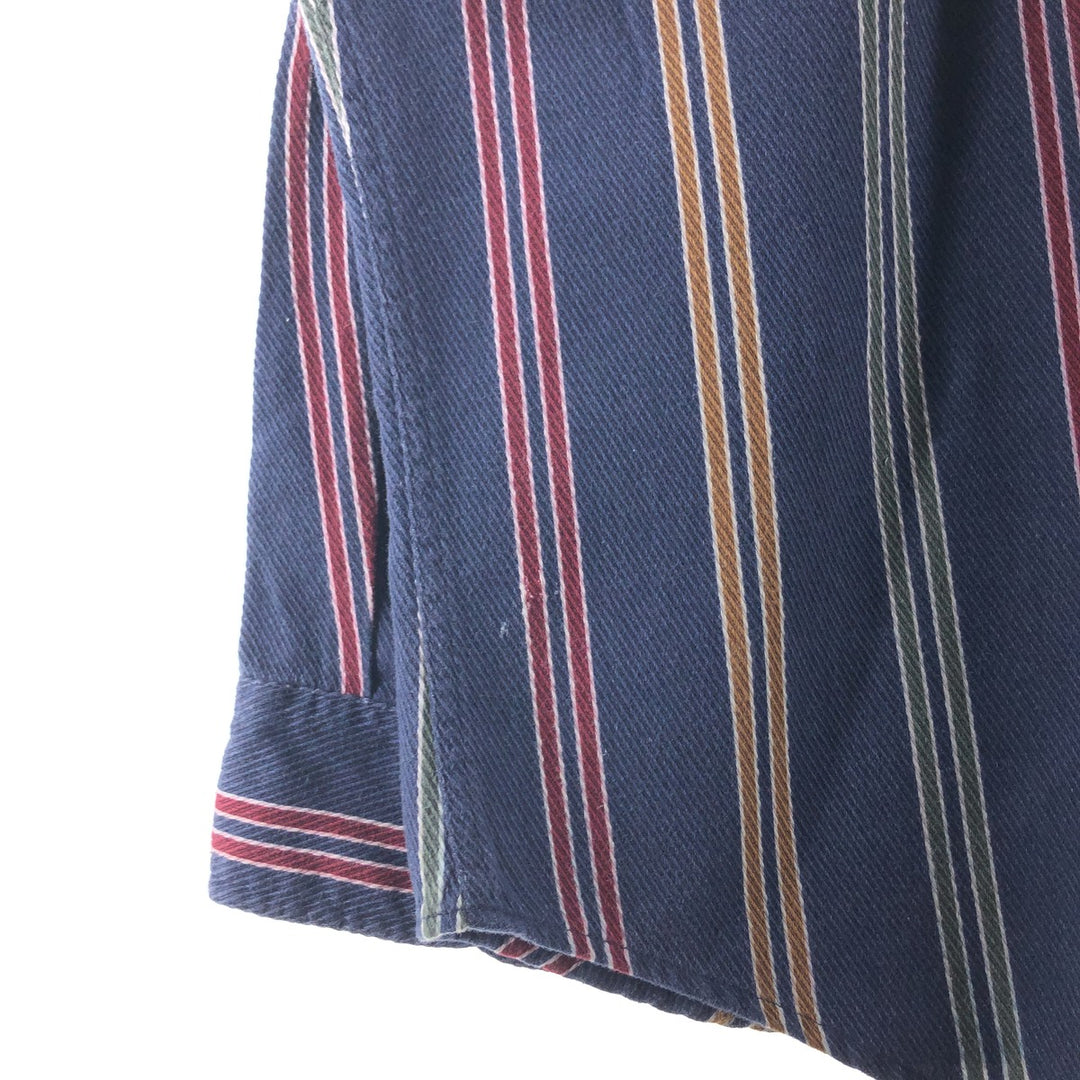 80'S Ralph Lauren CHAPS Stripe Pattern Long Sleeve Button Down Check Shirt Men's XL Vintage /eaa500089