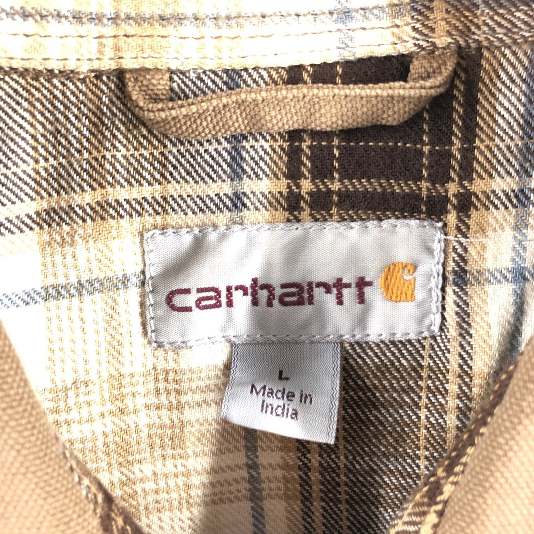 90'S Carhartt Logo Patch Duck Work Jacket Made in India L Men's L equivalent Long Sleeve Vintage /eaa500090