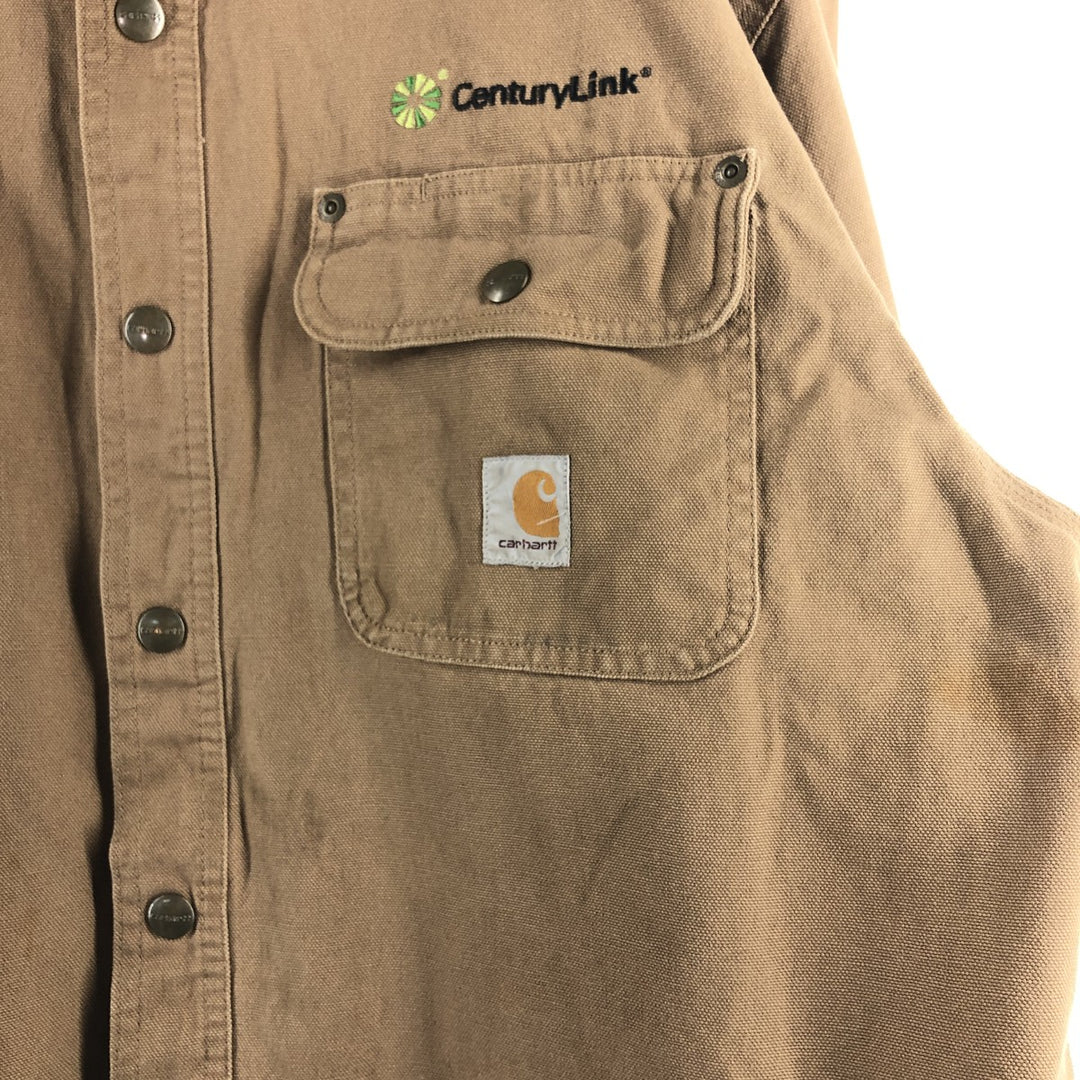 90'S Carhartt Logo Patch Duck Work Jacket Made in India L Men's L equivalent Long Sleeve Vintage /eaa500090