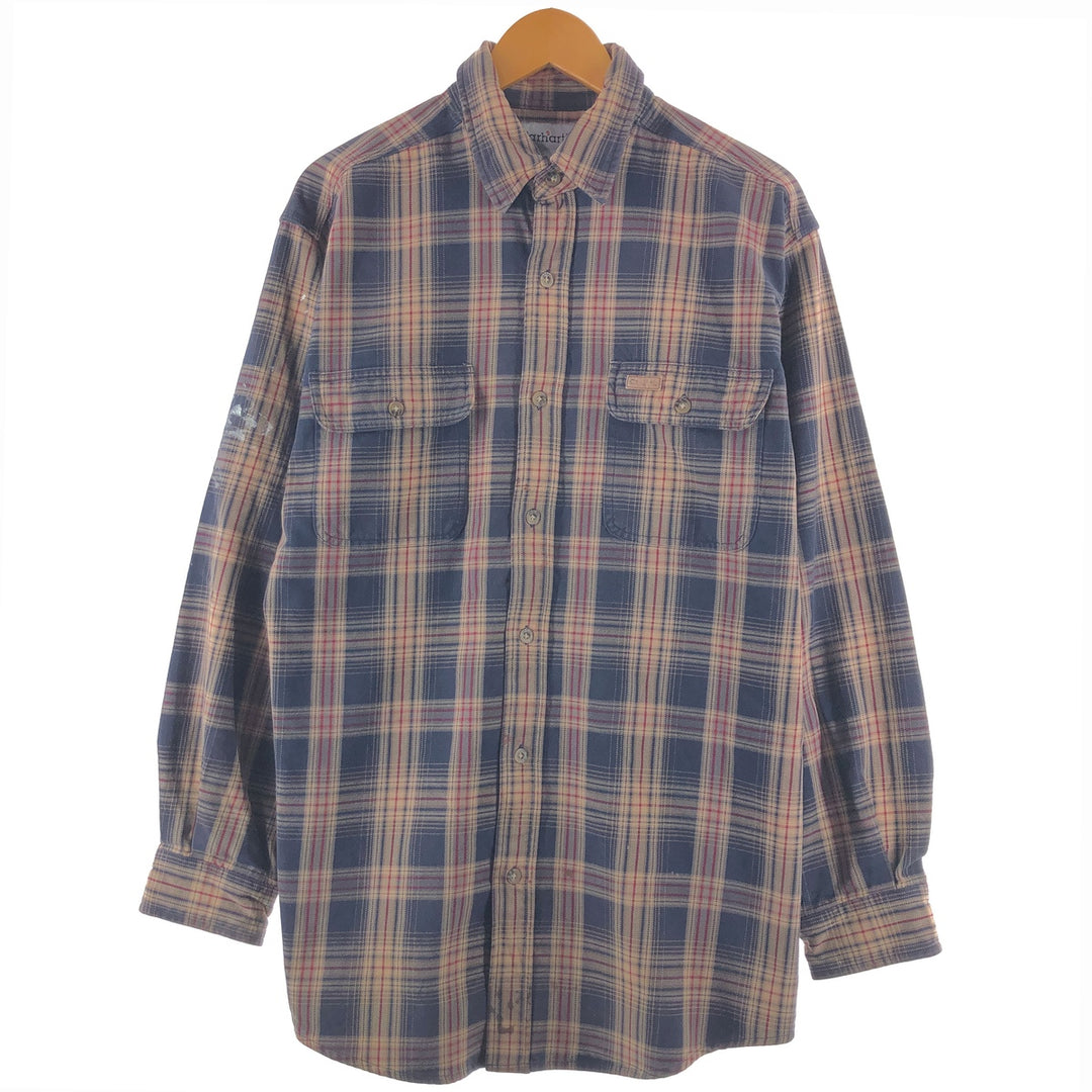 Carhartt Long Sleeve Cotton Check Shirt Men's Size L / eaa500095