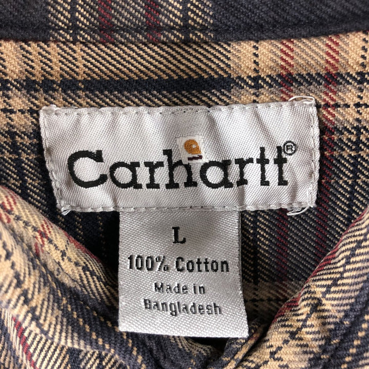 Carhartt Long Sleeve Cotton Check Shirt Men's Size L / eaa500095