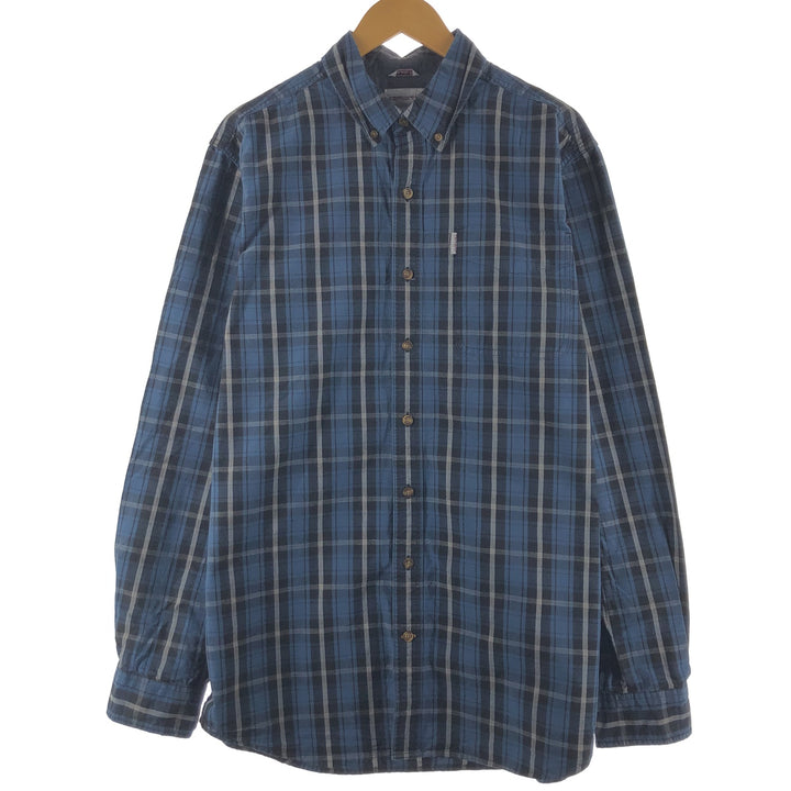 Carhartt RELAXED FIT long sleeve button-down check shirt, men's size L / eaa500096