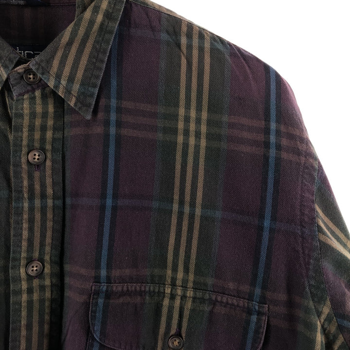 90'S NAUTICA Long Sleeve Cotton Check Shirt Men's Size L Vintage /eaa500098